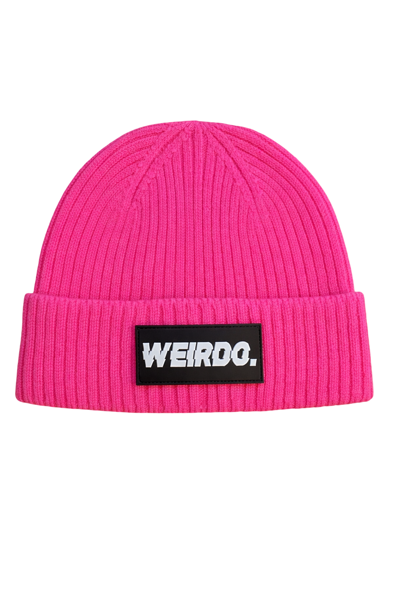 Ribbed Beanie (Pink) – The WEiRDO Studio