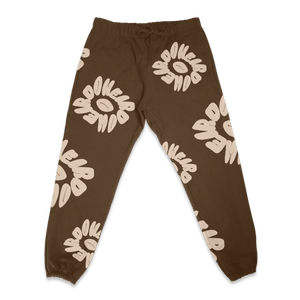 Weirdo Wreath Sweatpants (Brown) - The WEiRDO Studio