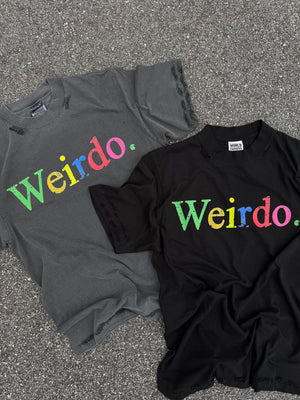 Times New Roman Multi Color Heavyweight Tshirt (Acid Wash Black)