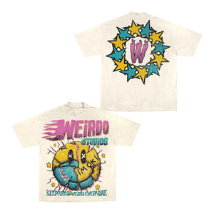 Weirdo Studios Heavyweight T-Shirt (Cream) - The WEiRDO Studio
