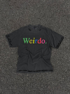 Times New Roman Multi Color Heavyweight Tshirt (Acid Wash Grey)