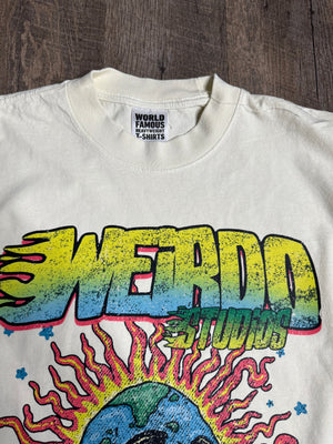 Earth Skull Heavyweight t-shirt (Cream) - The WEiRDO Studio