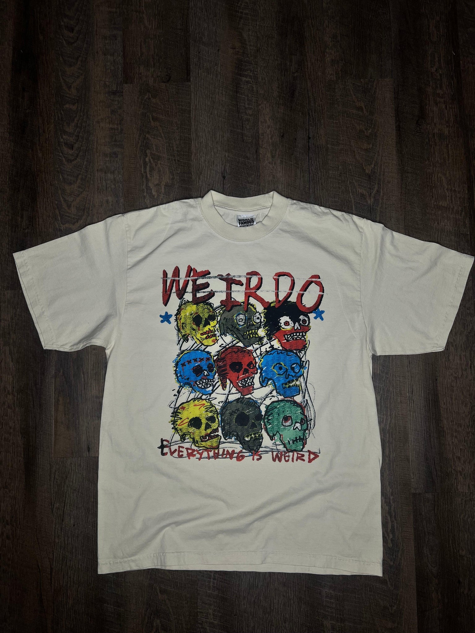 Everything is Weird Heavyweight T-Shirt (Cream) - The WEiRDO Studio