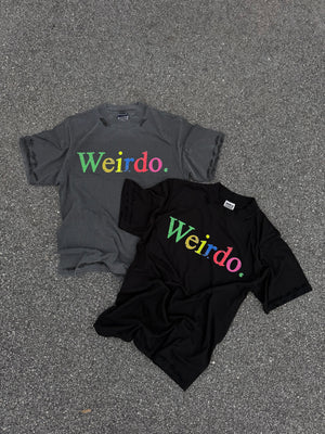 Times New Roman Multi Color Heavyweight Tshirt (Acid Wash Grey)