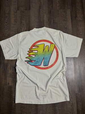 Earth Skull Heavyweight t-shirt (Cream) - The WEiRDO Studio